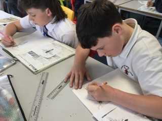 Year 6 have been using their sketching skills to create detailed pictures of insects.